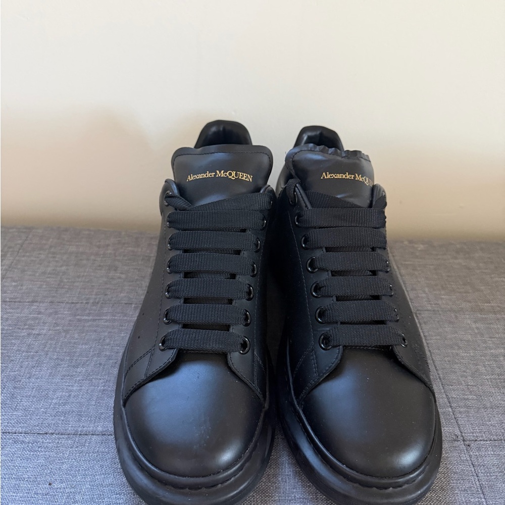 Alexander McQueen Black Leather Sneakers